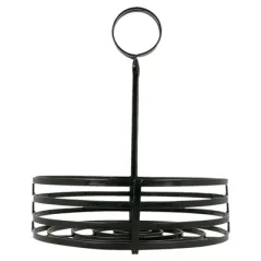 BASKET CONDIMENTS   Ø 20x20 CM NOIR ACIER (1 UNITÉ)