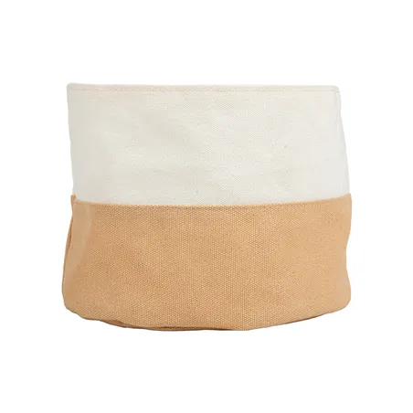 CORBEILLES PAIN CRÈME/MARRON   Ø 19x10 CM COTON (12 UNITÉ)