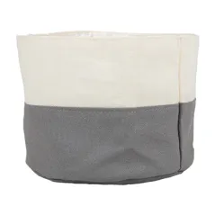 CORBEILLES PAIN CRÈME/GRIS   Ø 19x10 CM COTON (12 UNITÉ)