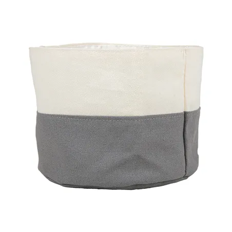 CORBEILLES PAIN CRÈME/GRIS   Ø 19x10 CM COTON (12 UNITÉ)