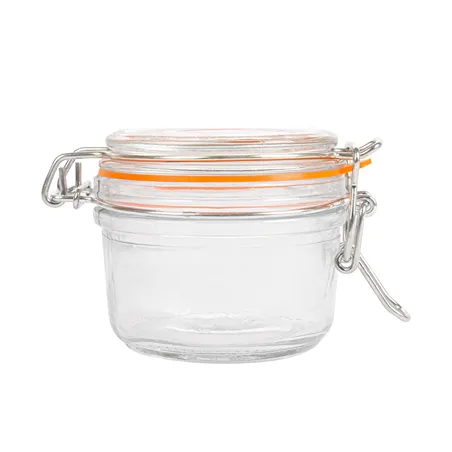 RÉCIPIENT STOCKAGE + FERMETURE CLIP WAKI GLASS 125 ML Ø 8,3x7 CM TRANSPARENT VERRE (48 UNITÉ)