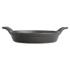 CASSEROLE OVALE  720 ml 21,5(27,5)x15x4,5 CM NOIR FER (8 UNITÉ)