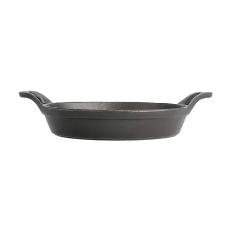 CASSEROLE OVALE  720 ml 21,5(27,5)x15x4,5 CM NOIR FER (8 UNITÉ)