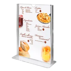 PORTE MENUS DE TABLE DIN-A5   14,8x21 CM TRANSPARENT PS (20 UNITÉ)