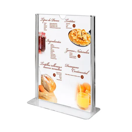 PORTE MENUS DE TABLE DIN-A5   14,8x21 CM TRANSPARENT PS (20 UNITÉ)