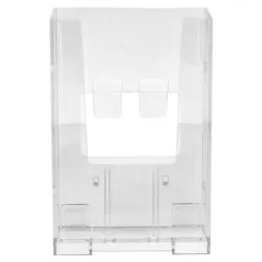 PORTE BROCHURES 1/3 DIN-A4   10,5x6,5x15,7 CM TRANSPARENT PS (12 UNITÉ)