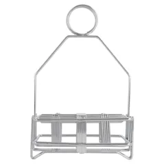 RACK POUR CONDIMENTS   10,5x10,5x17 CM ARGENTE LAITON (1 UNITÉ)