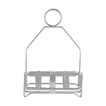 RACK POUR CONDIMENTS   10,5x10,5x17 CM ARGENTE LAITON (1 UNITÉ)