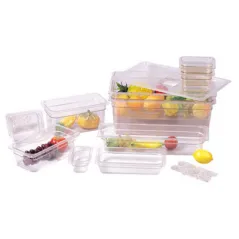 BAC GASTRONORM 1/1  7,7 L 53x32,5x6,5 CM TRANSPARENT POLYCARBONATE (1 UNITÉ)