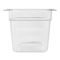 BAC GASTRONOME 1/6  1,9 L 17,6x16,2x15 CM TRANSPARENT POLYCARBONATE (1 UNITÉ)