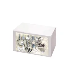 ASSORTIMENT COTILLON HOLOGRAFIQUE 20 PERSONNES ARGENTE (1 UNITÉ)