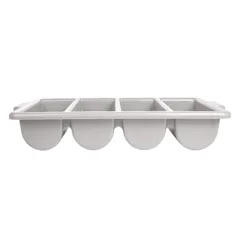 RÉCIPIENT COUVERTS GASTRONORM 1/1   53,5x30x10 CM GRIS PP (1 UNITÉ)