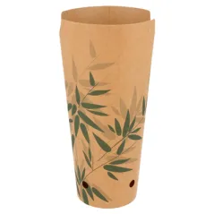 GOBELETS À FRITES AVEC FERMETURE FEEL GREEN 22 OZ - 660 ML 200 + 25PE G/M2 8,5x18 CM MARRON CARTON (1000 UNITÉ)