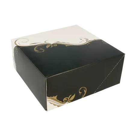 BOÎTES PATISSERIES SANS FENÊTRE THEPACK 'CLASSIC' 250 G/M2 18x18x7,5 CM BLANC CARTON NANO-MICRO (200 UNITÉ)