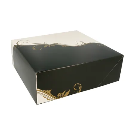 BOÎTES PATISSERIES SANS FENÊTRE THEPACK 'CLASSIC'  23x23x7,5 CM BLANC CARTON NANO-MICRO (200 UNITÉ)