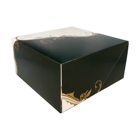 BOÎTES PATISSERIES SANS FENÊTRE THEPACK 'CLASSIC'  24x24x12 CM BLANC CARTON NANO-MICRO (100 UNITÉ)