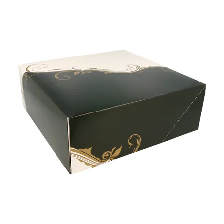 BOÎTES PATISSERIES SANS FENÊTRE THEPACK 'CLASSIC'  28x28x10 CM BLANC CARTON NANO-MICRO (100 UNITÉ)