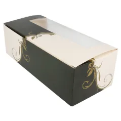 BOÎTES PÂTISSERIES AVEC FENÊTRE THEPACK 'CLASSIC'  26x11x8 CM BLANC CARTON NANO-MICRO (300 UNITÉ)
