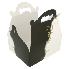 50 U. BOÎTES AVEC ANSES PÂTISSERIE THEPACK 'CLASSIC'  18x16x7 CM BLANC CARTON NANO-MICRO (1 UNITÉ)