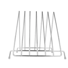 SUPPORT 6 PLANCHES À DÉCOUPER   27,9x30,5x27,7 CM ARGENTE INOX (1 UNITÉ)