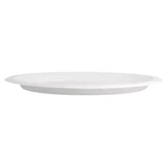 ASSIETTES OVALES BIONIC 32x25,5x2,1 CM BLANC BAGASSE (500 UNITÉ)