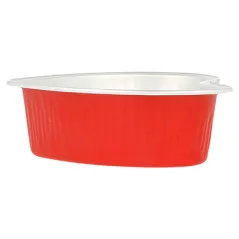 RECIPIENT PATISSERIE  100 ML 8,8x7,8x3 CM ROUGE ALUMINIUM (100 UNITÉ)