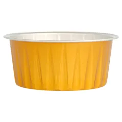 RÉCIPIENTS PÂTISSERIE  125 ML Ø8,5x3,5 CM OR ALUMINIUM (100 UNITÉ)