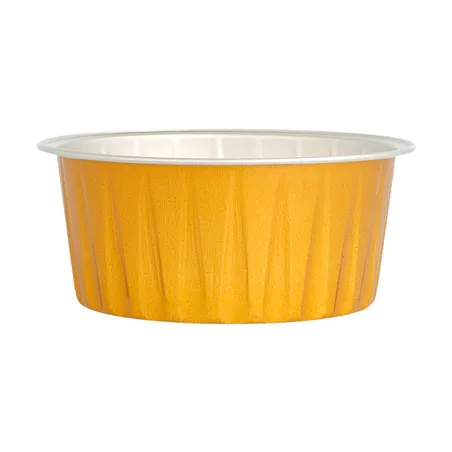 RÉCIPIENTS PÂTISSERIE  125 ML Ø8,5x3,5 CM OR ALUMINIUM (100 UNITÉ)