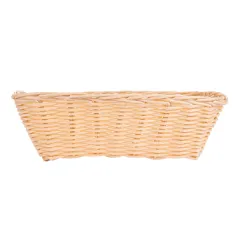 CORBEILLES SIMIL OSIER RECTANGULAIRES   22x14x6,5 CM NATUREL PP (12 UNITÉ)