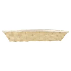 CORBEILLES SIMIL OSIER RECTANGULAIRES   41x28,7x8 CM NATUREL PP (12 UNITÉ)