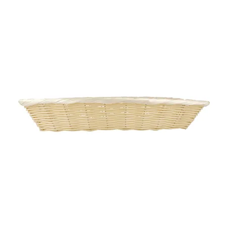 CORBEILLES SIMIL OSIER RECTANGULAIRES   41x28,7x8 CM NATUREL PP (12 UNITÉ)