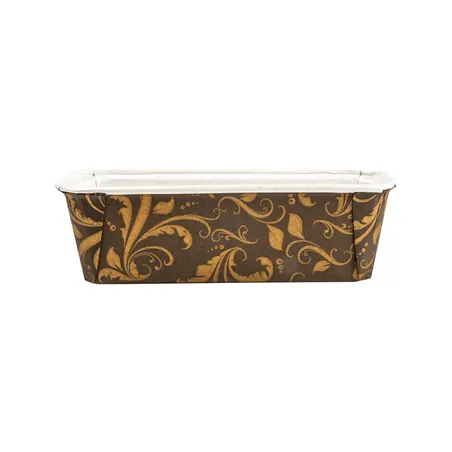 MOULES CUISSON PATISSERIE LAMINES  170 + 16,56 PET G/M2 15,8x5,5x5,2 CM MARRON PAPIER (720 UNITÉ)