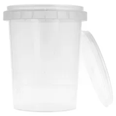 RÉCIPIENTS INVIOLABLES + COUVERCLES  520 ML Ø 9,5x11,7 CM TRANSPARENT PP (400 UNITÉ)