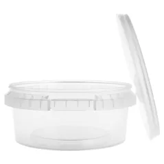 RÉCIPIENTS INVIOLABLES + COUVERCLES  300 ML Ø 11,8x5 CM TRANSPARENT PP (240 UNITÉ)