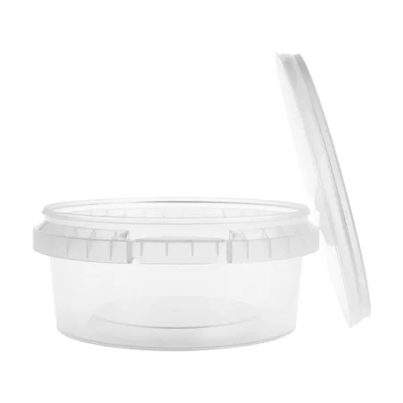 RÉCIPIENTS INVIOLABLES + COUVERCLES  300 ML Ø 11,8x5 CM TRANSPARENT PP (240 UNITÉ)