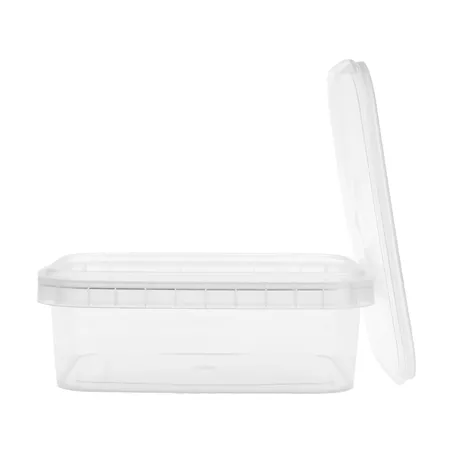 RÉCIPIENTS INVIOLABLES + COUVERCLES  270 ML 12x8,8x4,2 CM TRANSPARENT PP (420 UNITÉ)