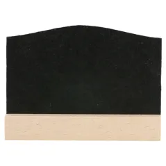 4 U. MINI ARDOISES + BASE   7,5x5x2 CM NOIR BOIS (1 UNITÉ)