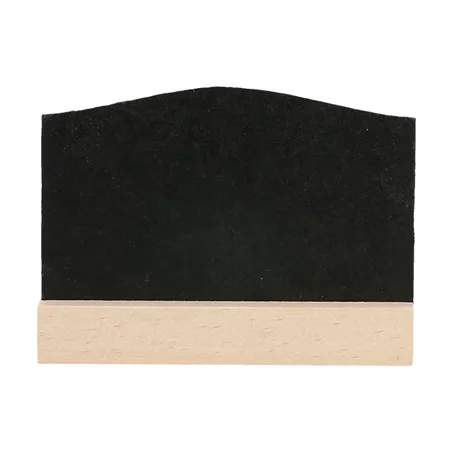 4 U. MINI ARDOISES + BASE   7,5x5x2 CM NOIR BOIS (1 UNITÉ)