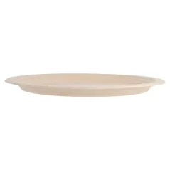 ASSIETTES OVALES BIONIC 32x25,5x2,1 CM NATUREL BAGASSE (500 UNITÉ)