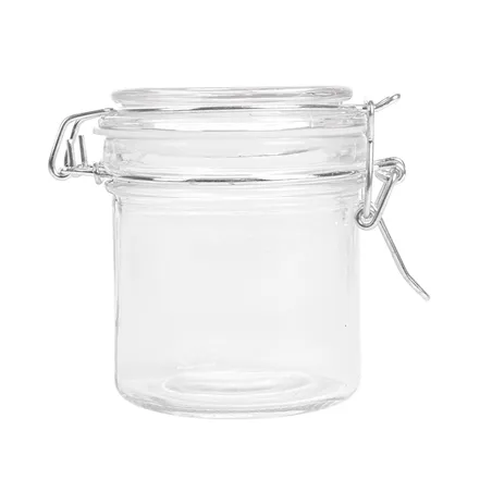 RÉCIPIENT STOCKAGE + FERMETURE CLIP WAKI GLASS 250 ML Ø 8,5x10 CM TRANSPARENT VERRE (24 UNITÉ)