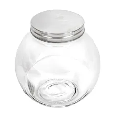 POT POUR STOCKER SPHÉRIQUE WAKI GLASS 1,7 L 16x11,5x16 CM TRANSPARENT VERRE (12 UNITÉ)