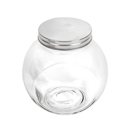 POT POUR STOCKER SPHÉRIQUE WAKI GLASS 1,7 L 16x11,5x16 CM TRANSPARENT VERRE (12 UNITÉ)