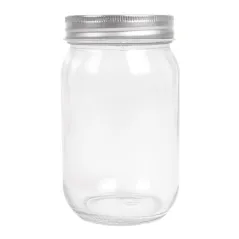 FLACON AVEC COUVERCLE WAKI GLASS 450 ML Ø 8x13 CM TRANSPARENT VERRE (24 UNITÉ)