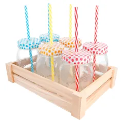 SET 6 PICHETS+PAILLE AVEC BOÎTE