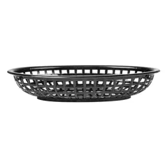 CORBEILLES OVALES   24x15x4,5 CM NOIR PP (12 UNITÉ)