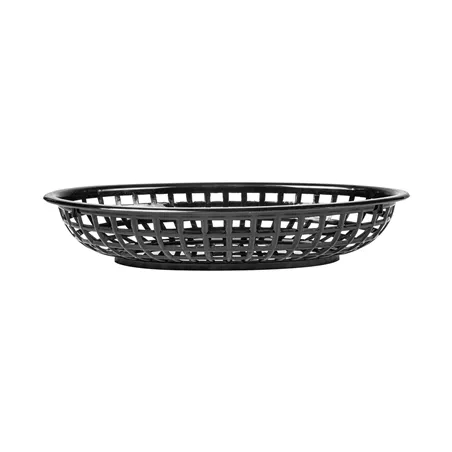 CORBEILLES OVALES   24x15x4,5 CM NOIR PP (12 UNITÉ)