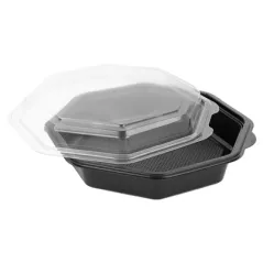 RÉCIPIENTS  680 ML 19x19x5 CM NOIR PS (300 UNITÉ)