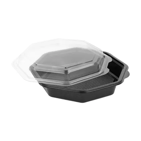 RÉCIPIENTS  680 ML 19x19x5 CM NOIR PS (300 UNITÉ)