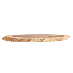 PLATEAUX PRÉSENTATION OVALES WOOD  40,6x20,3x1,9 CM NATUREL BOIS (6 UNITÉ)