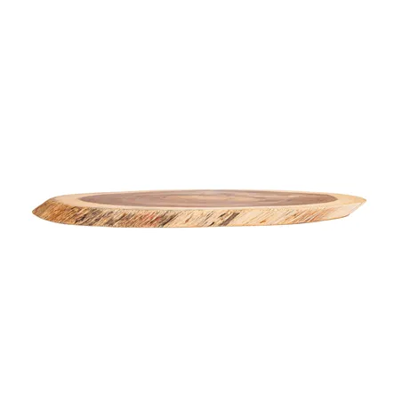 PLATEAUX PRÉSENTATION OVALES WOOD  40,6x20,3x1,9 CM NATUREL BOIS (6 UNITÉ)